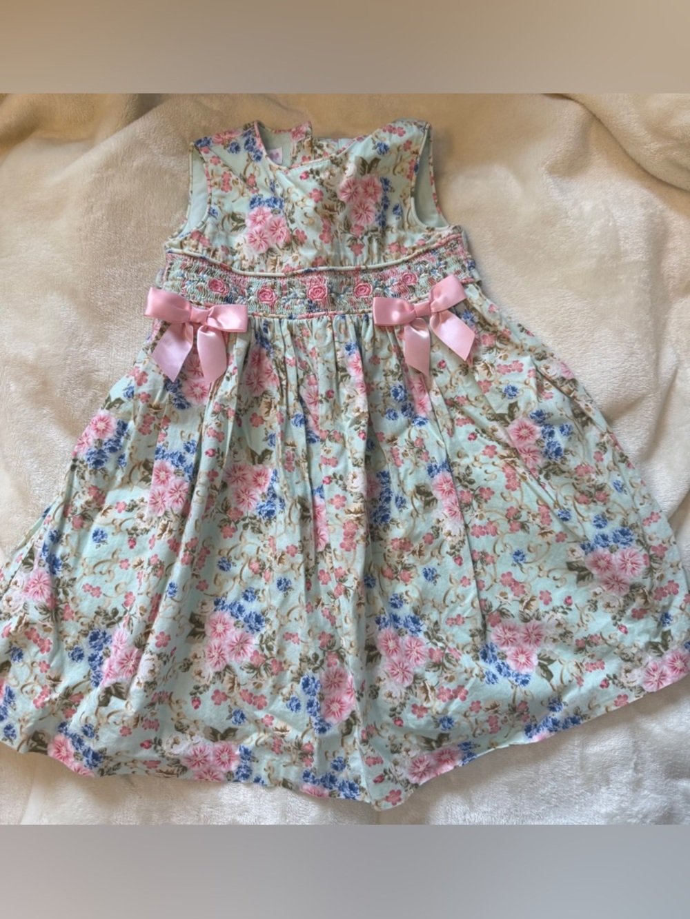 Bonnie Jean Floral Dress 3T Girls Easter Spring EUC